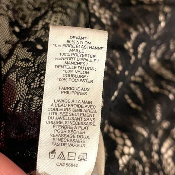 Express | Women's Bodysuit Lace Sheer Top | Size Medium - Picture 5 of 5